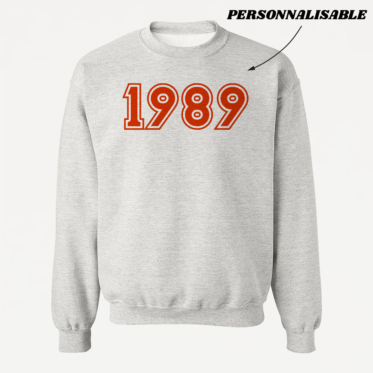Crewneck ANNÉE DE NAISSANCE (à personnaliser) GRIS - tamelo boutique