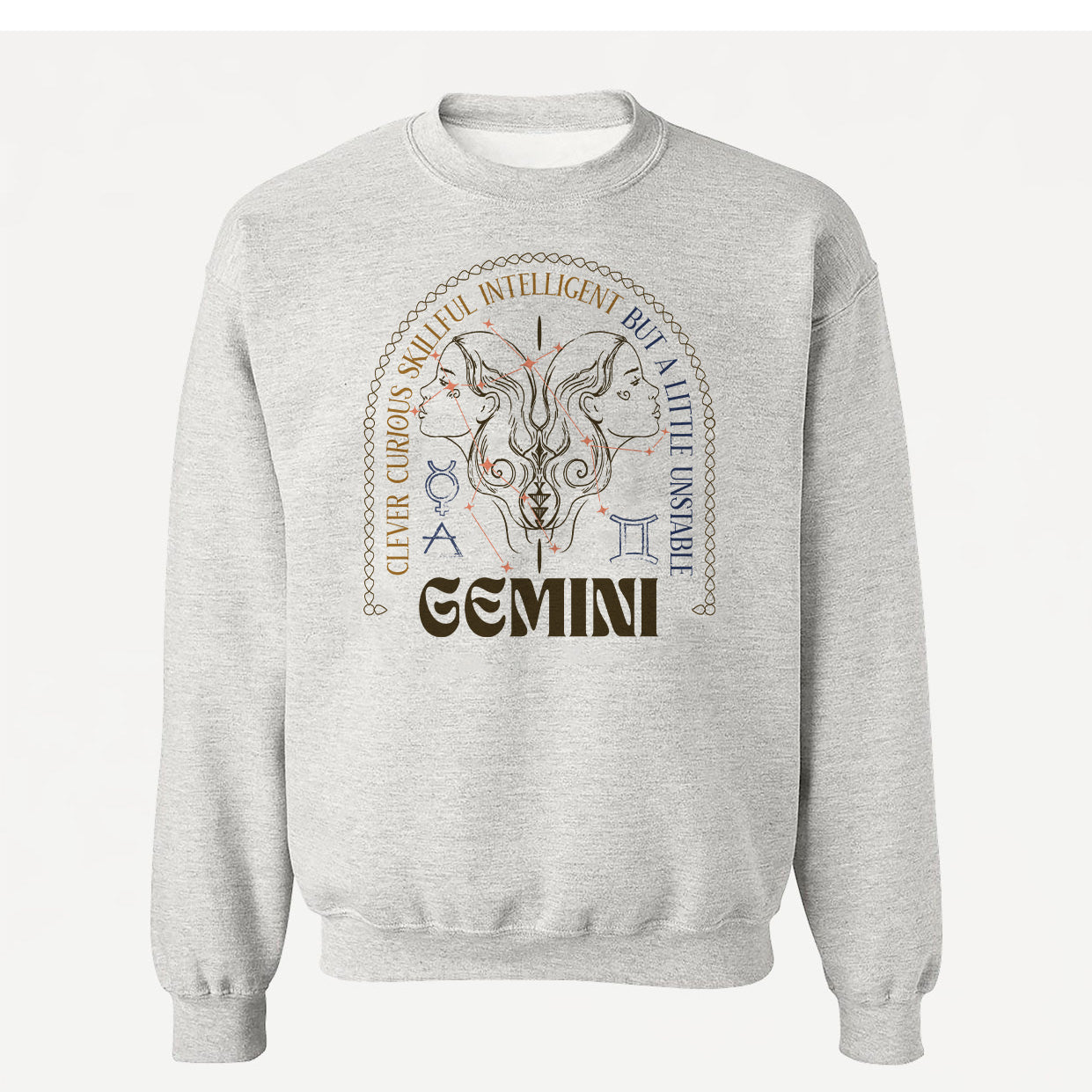 Crewneck unisexe ASTRO : GEMINI (version anglaise) - tamelo boutique