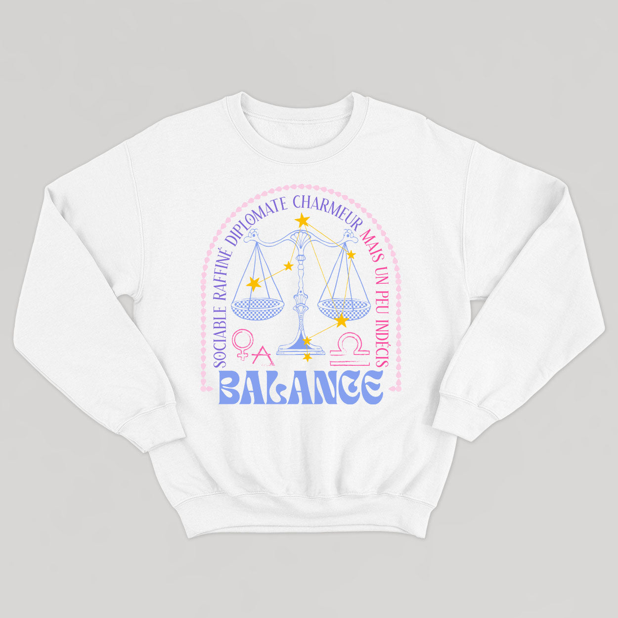 Crewneck unisexe ASTRO BALANCE version fran aise