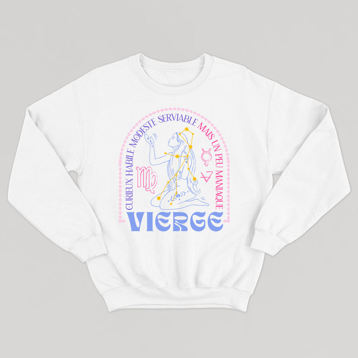 Crewneck unisexe ASTRO VIERGE version fran aise