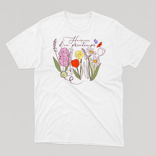 T-shirt HEUREUSES D'UN PRINTEMPS unisexe - tamelo boutique