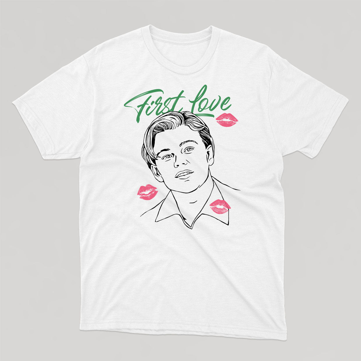 T-shirt FIRST LOVE 💚 Leonardo-di-caprio-unisexe - tamelo boutique