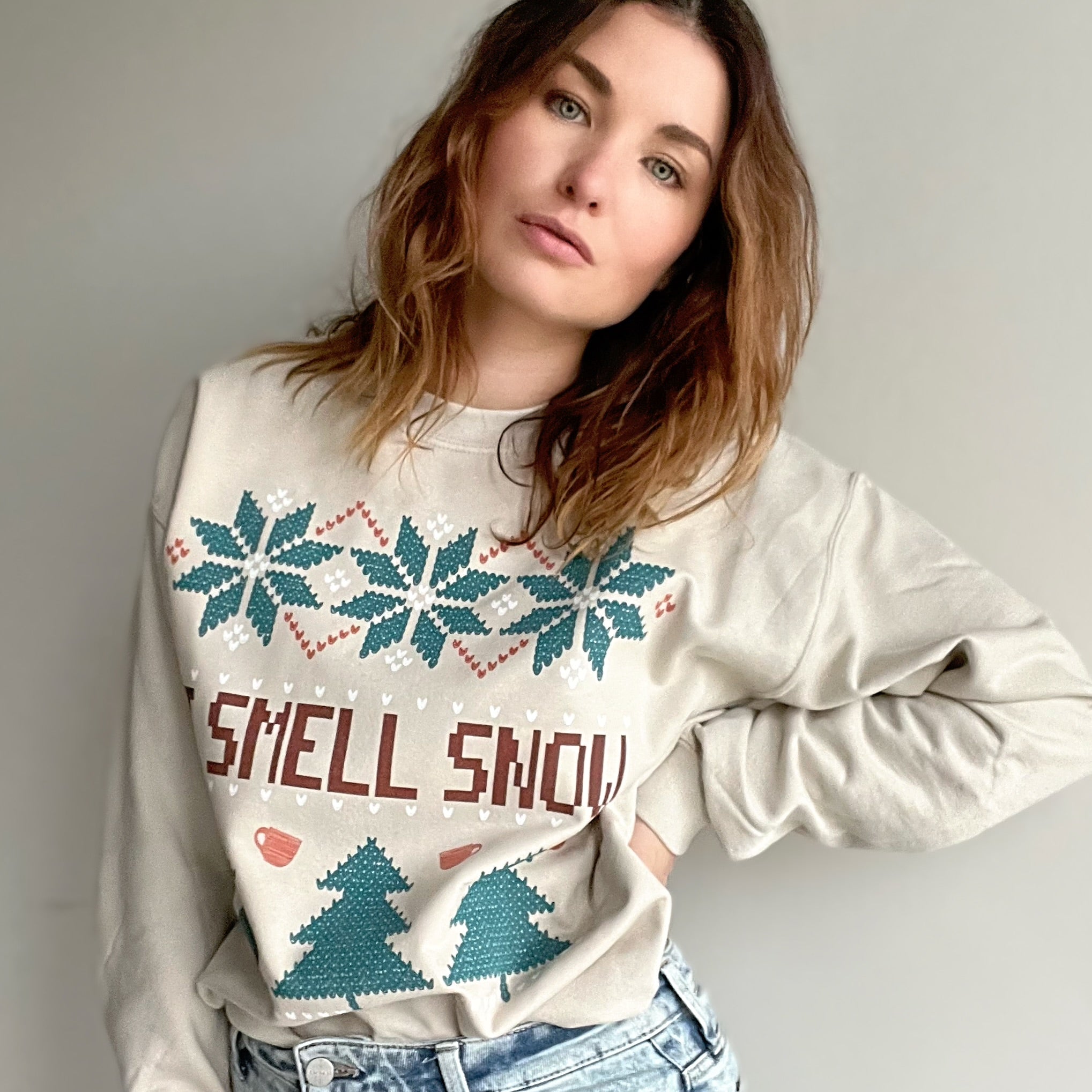 Crewneck I SMELL SNOW unisexe - tamelo boutique