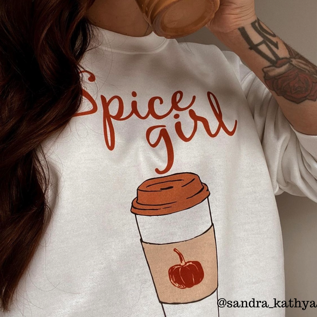 Crewneck PUMPKIN SPICE GIRL (version 1)  unisexe - tamelo boutique