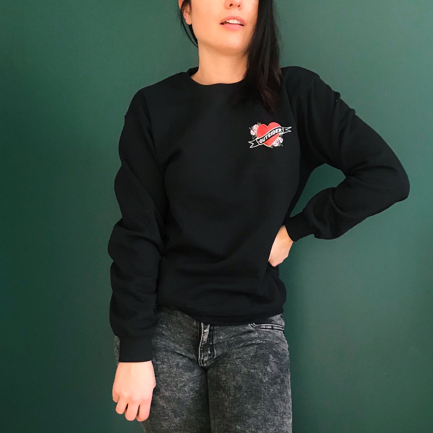 Crewneck Coeur de rocker unisexe - Tamelo boutique