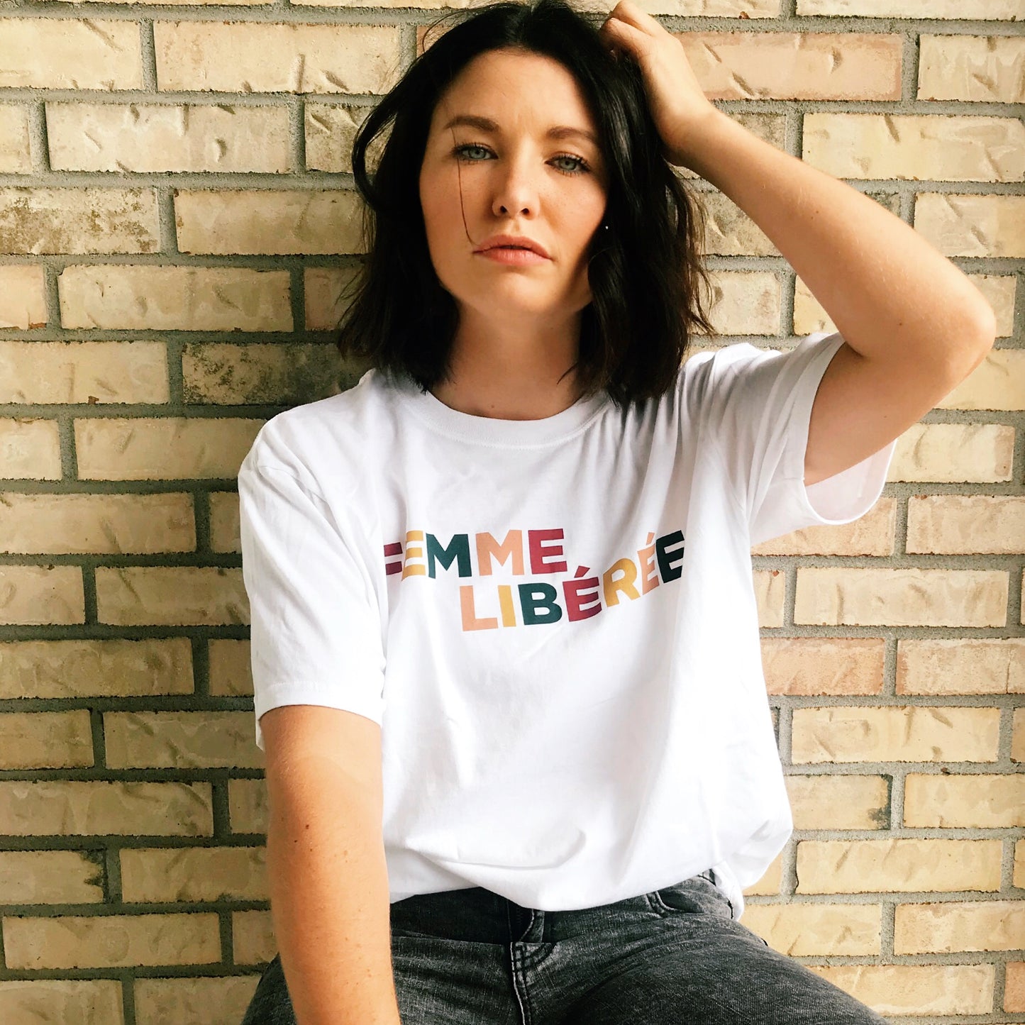 T-shirt unisexe FEMME LIBÉRÉE (blanc) - Tamelo boutique