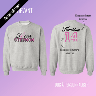 Crewneck SOCCER STEPMOM (à personnaliser) - Incognito par Tamélo