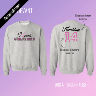 Crewneck SOCCER GIRLFRIEND (à personnaliser) - Incognito par Tamélo