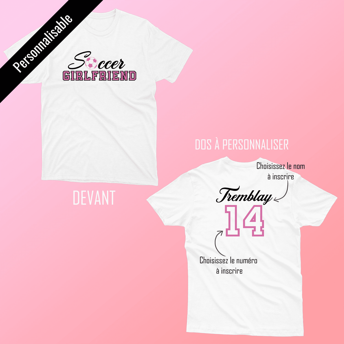 T-shirt SOCCER GIRLFRIEND - Incognito par Tamélo