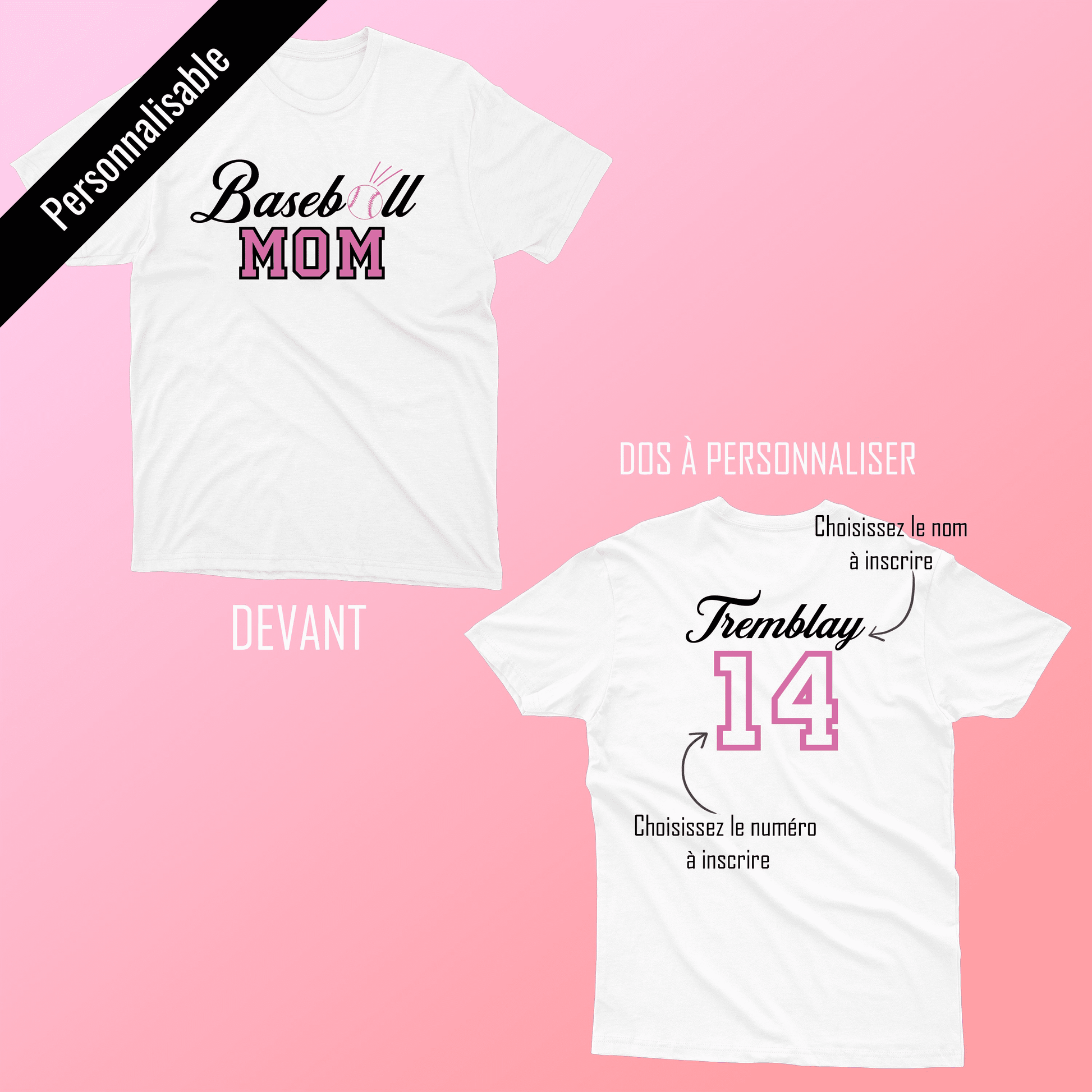 T shirt BASEBALL MOM Tamelo boutique