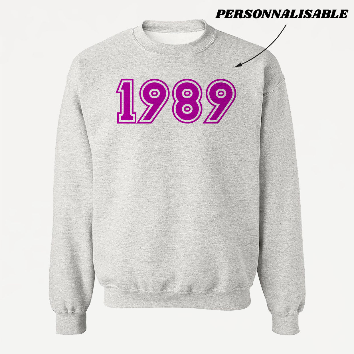 Crewneck ANNÉE DE NAISSANCE (à personnaliser) GRIS - tamelo boutique